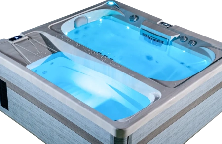 Гидромассажный бассейн с ледяной и горячей чашами Lovia IcyFlame